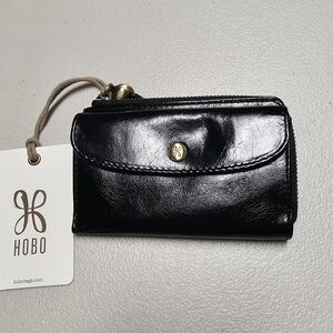 Hobo Addi Card Case Wallet – Black 100% Leather, NWT
